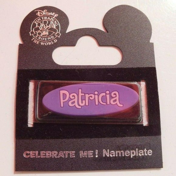 Disney Pin WDW Celebrate Me "Patricia" Nameplate - Picture 1 of 3
